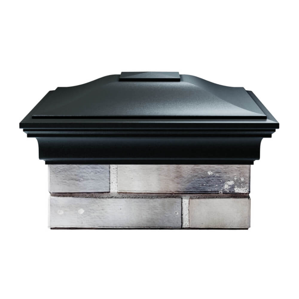 Колпак Zking Монблан Черный на столб 1.5х1.5 еврокирпича 0.7НФ (355х355мм) Клин фото