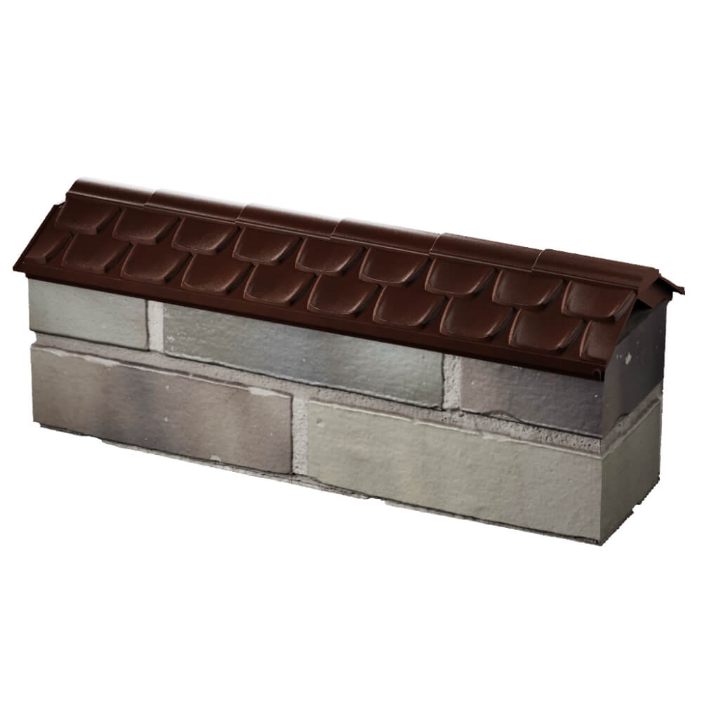 Парапет Zking Эльбрус Коричневый с посадкой на 0.5 кирпича (130мм) в Клину фото