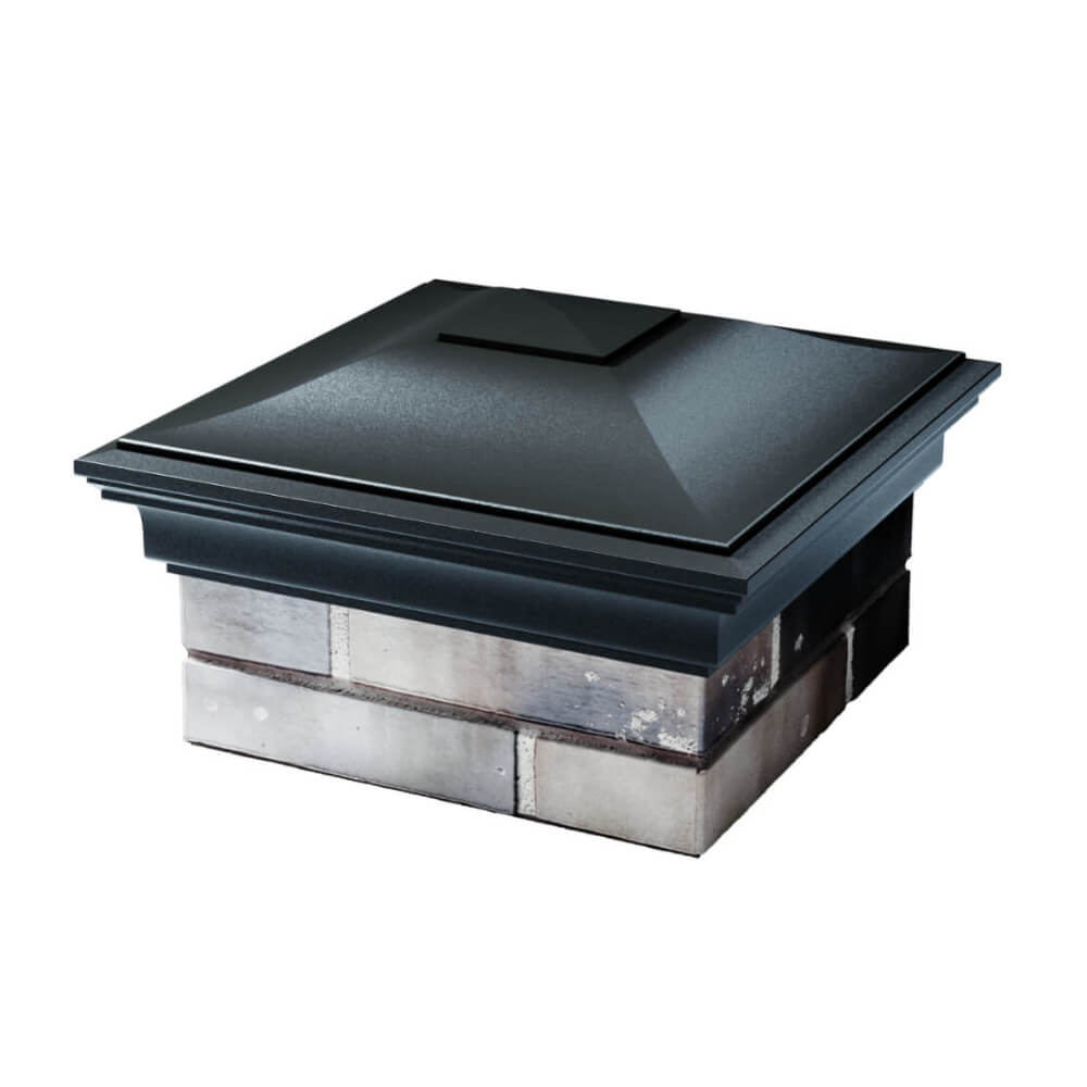 Колпак Zking Монблан Черный на столб 1.5х1.5 еврокирпича 0.7НФ (355х355мм) в Клину фото