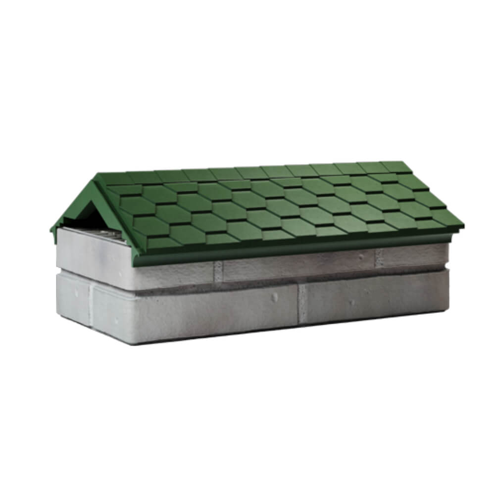 Парапет Zking Эверест Зеленый с посадкой на 1 кирпич (200/225/255мм) Клин фото