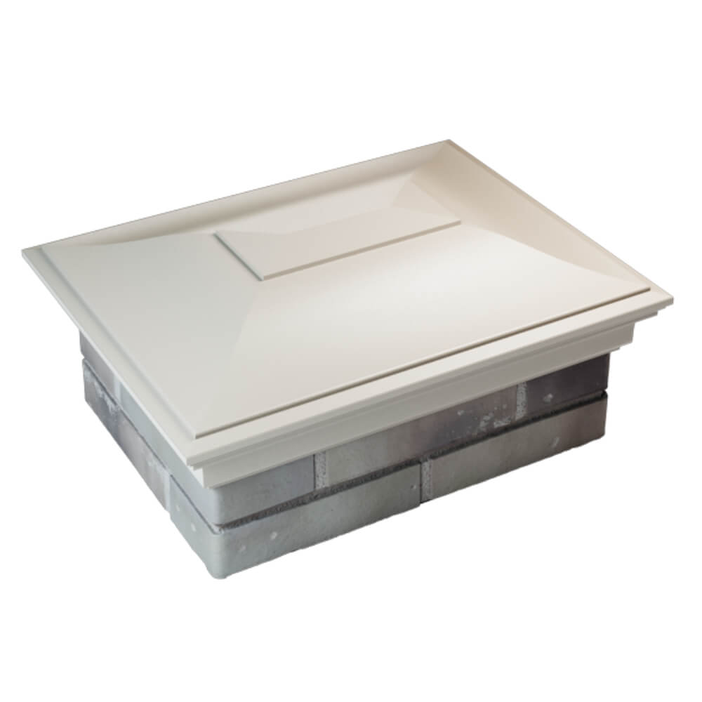 Колпак Zking Монблан Бежевый на столб 2х1.5 кирпича (515х385мм) Клин фото