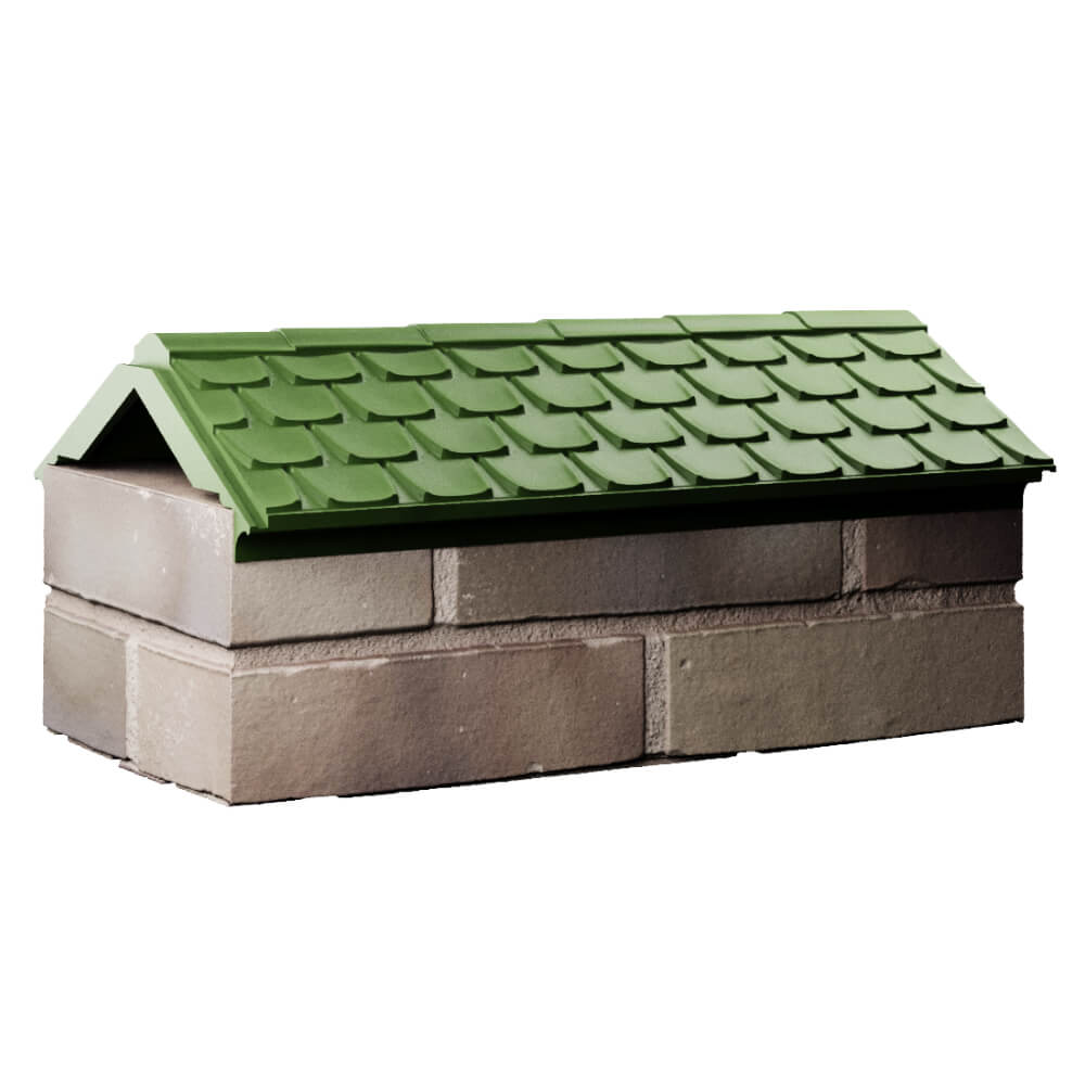 Парапет Zking Эльбрус Зеленый с посадкой на 1 кирпич (255мм) Клин фото