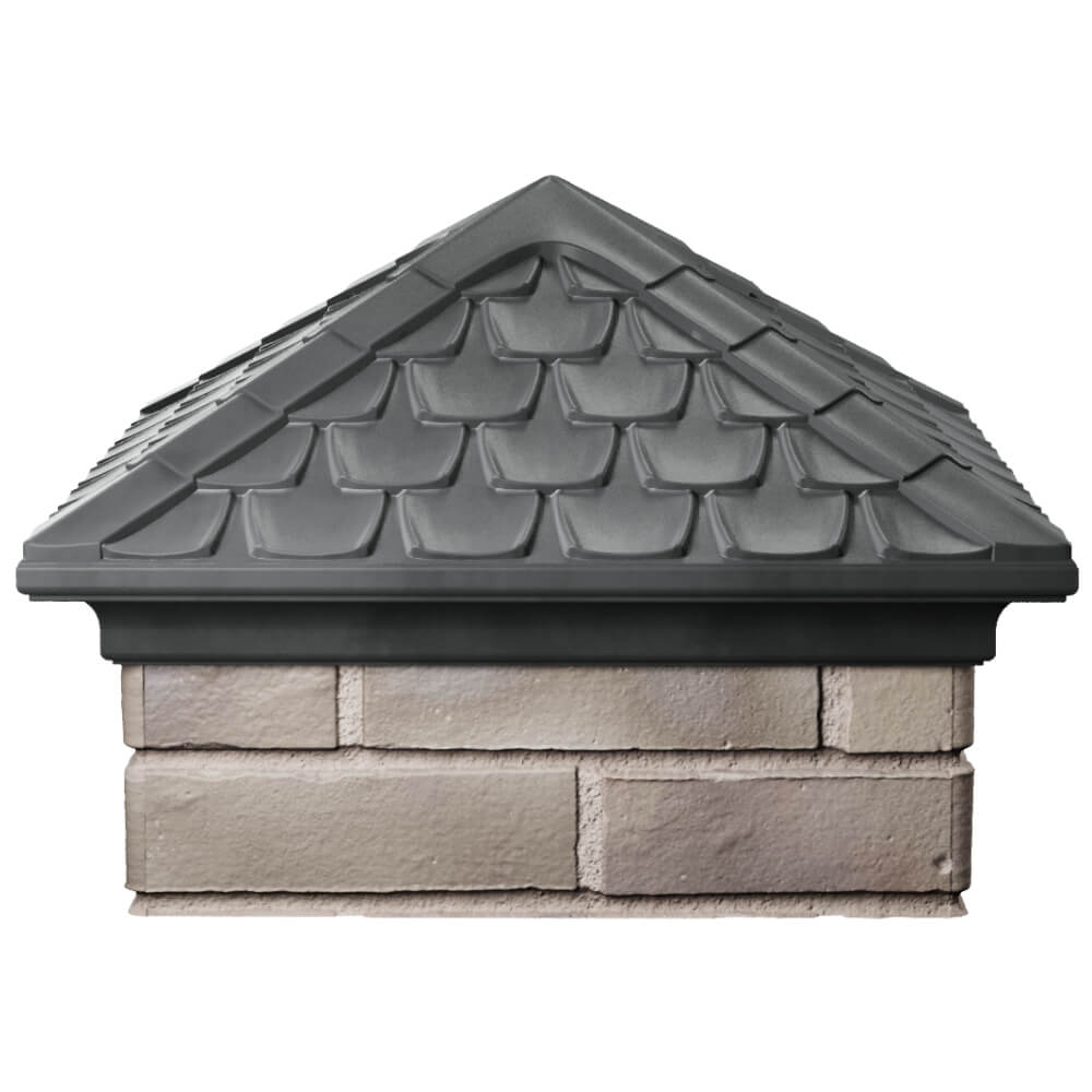 Колпак Zking Эльбрус Серый на столб 1.5х1.5 кирпича (385х385мм) Клин фото