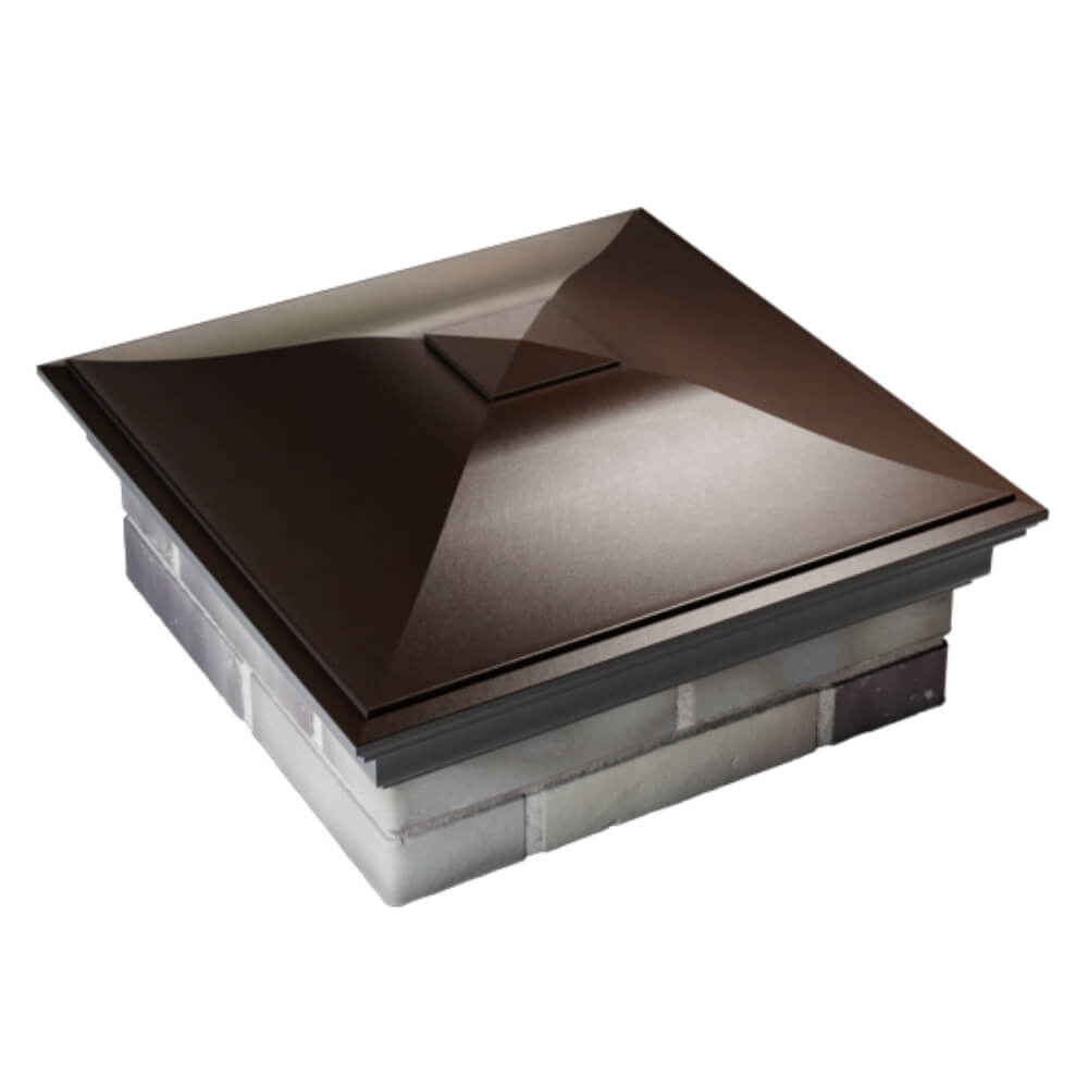 Колпак Zking Монблан Коричневый на столб 2х2 кирпича (515х515мм) Клин фото