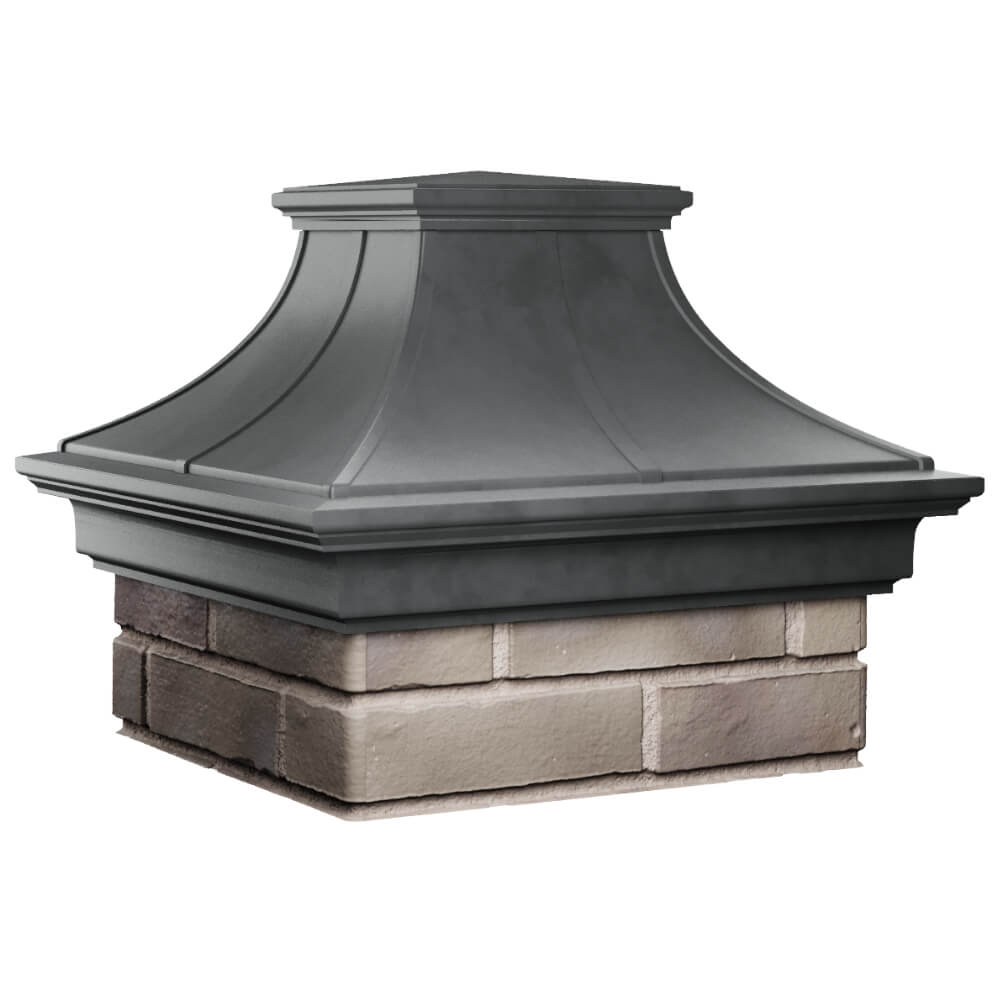 Колпак Zking Монблан Премиум Серый на столб 1.5х1.5 кирпича (385х385мм) в Клину фото