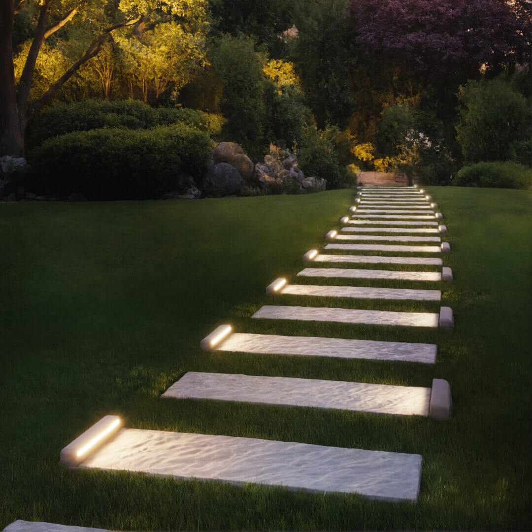 LED Светильник для шаговой плиты STONE Светлая Галька 330х75х98мм в Клину фото