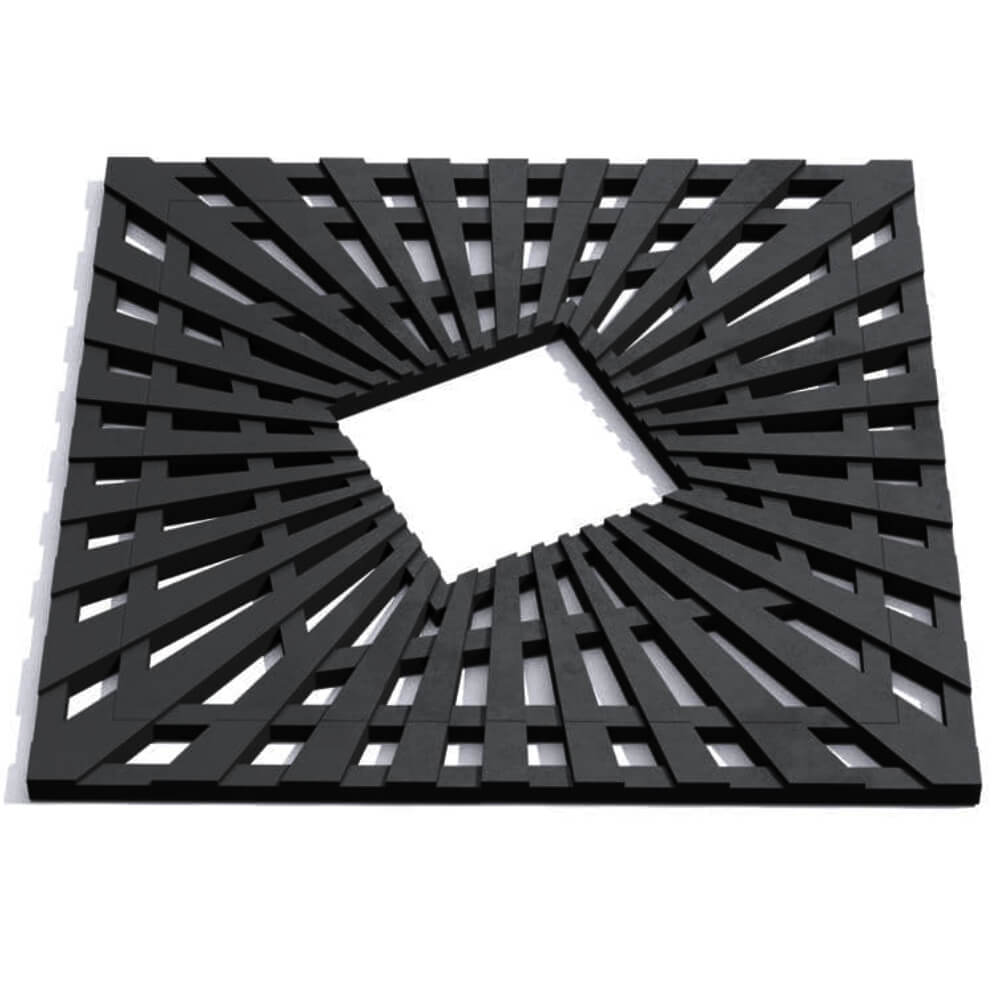 Приствольная решетка для дерева ZKING ATMOSPHERE 1.2х1.2м Черная Клин фото