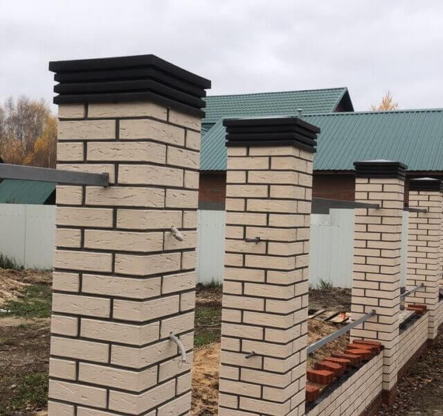 Колпак Zking Бона ХайТек Коричневый на столб 1.5х1.5 кирпича (385х385мм) в Клину фото