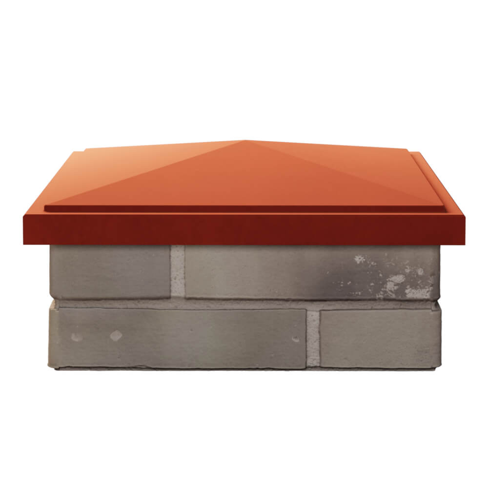 Колпак Zking БонаМоно Красный на столб 1.5х1.5 кирпича (385х385, 400х400мм) Клин фото