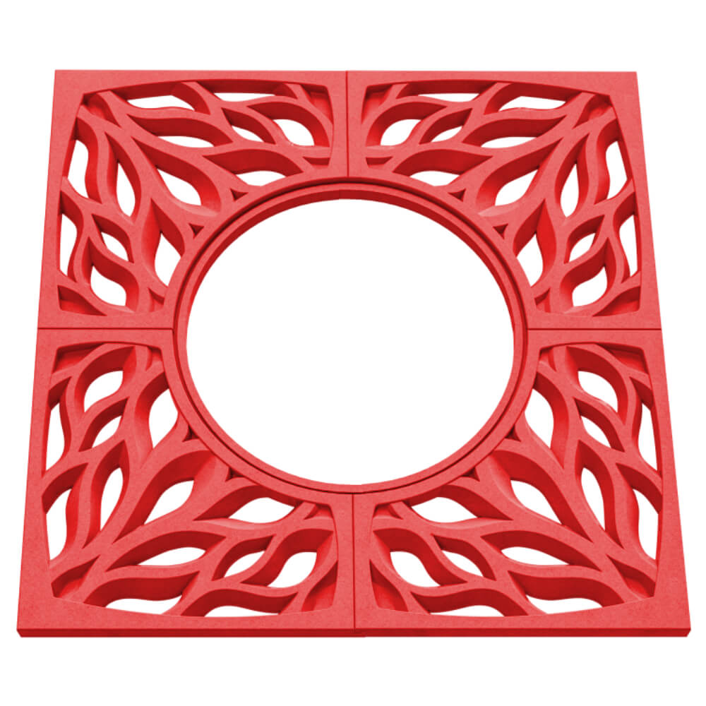 Приствольная решетка для дерева ZKING CRUST 1.2х1.2м Красная в Клину фото