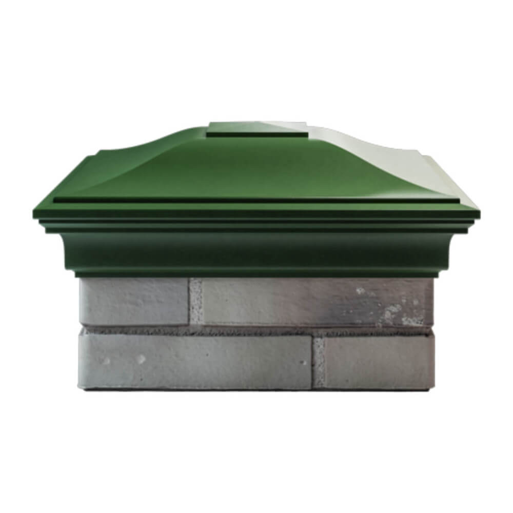 Колпак Zking Монблан Зеленый на столб 1.5х1.5 еврокирпича 0.7НФ (355х355мм) Клин фото