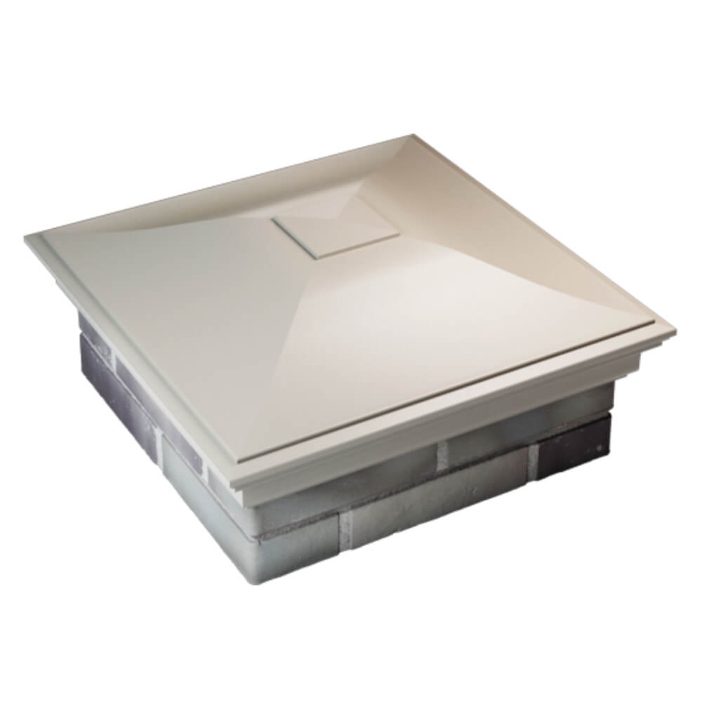 Колпак Zking Монблан Бежевый на столб 2х2 кирпича (515х515мм) Клин фото