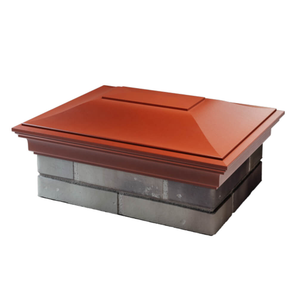 Колпак Zking Монблан Красный на столб 2х1.5 кирпича (515х385мм) в Клину фото