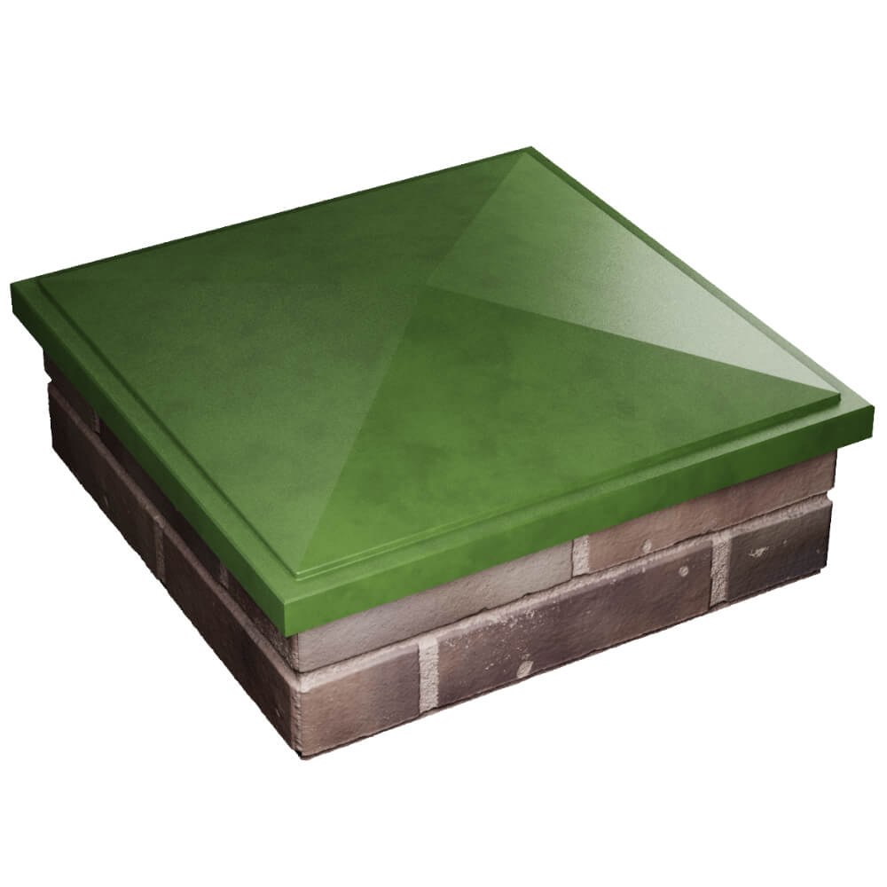 Колпак Zking БонаМоно Зеленый на столб 2х2 кирпича (515х515, 530х530мм) в Клину фото