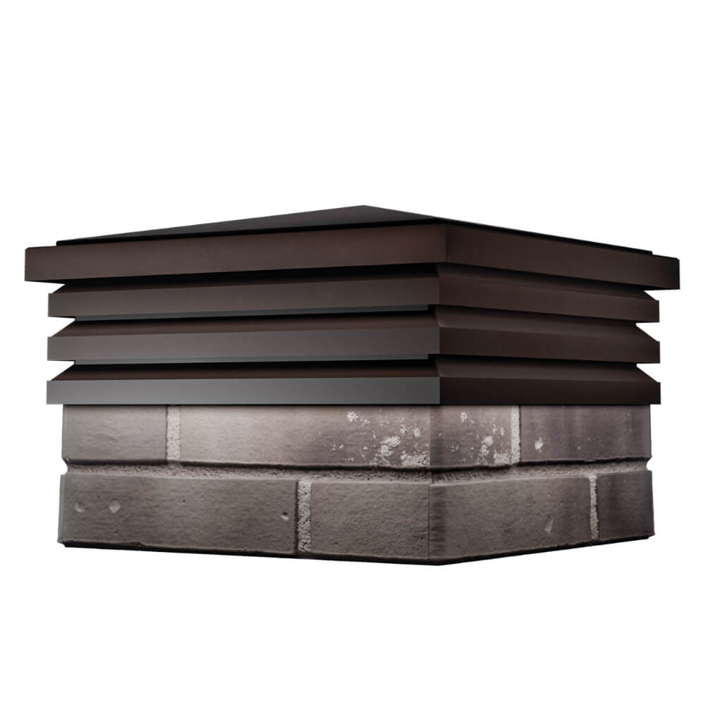 Колпак Zking Бона ХайТек Коричневый на столб 1.5х1.5 кирпича (385х385мм) в Клину фото