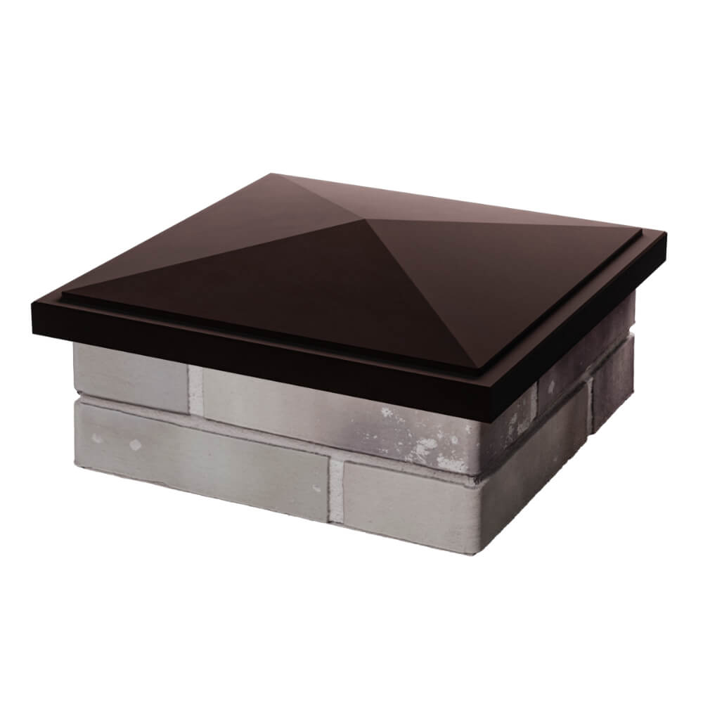 Колпак Zking БонаМоно Коричневый на столб 1.5х1.5 кирпича (385х385, 400х400мм) в Клину фото