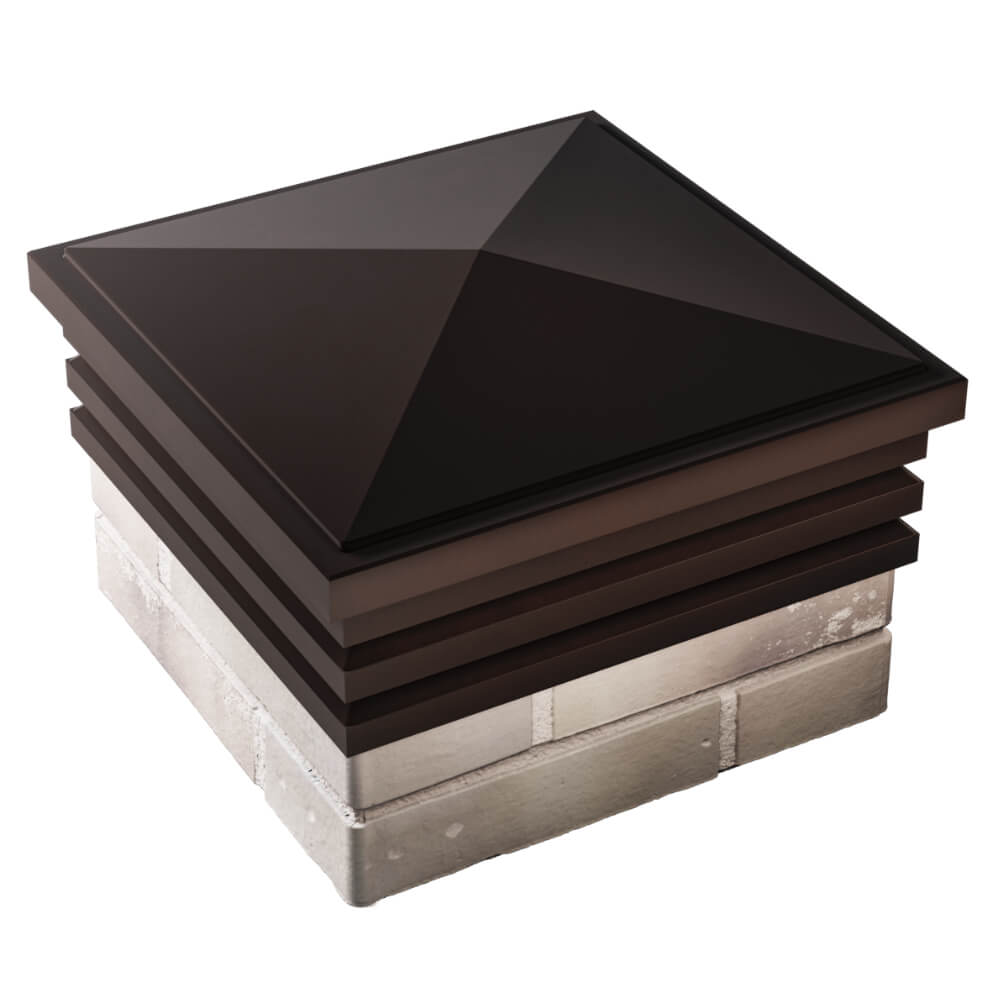 Колпак Zking Бона ХайТек Коричневый на столб 1.5х1.5 кирпича (385х385мм) в Клину фото