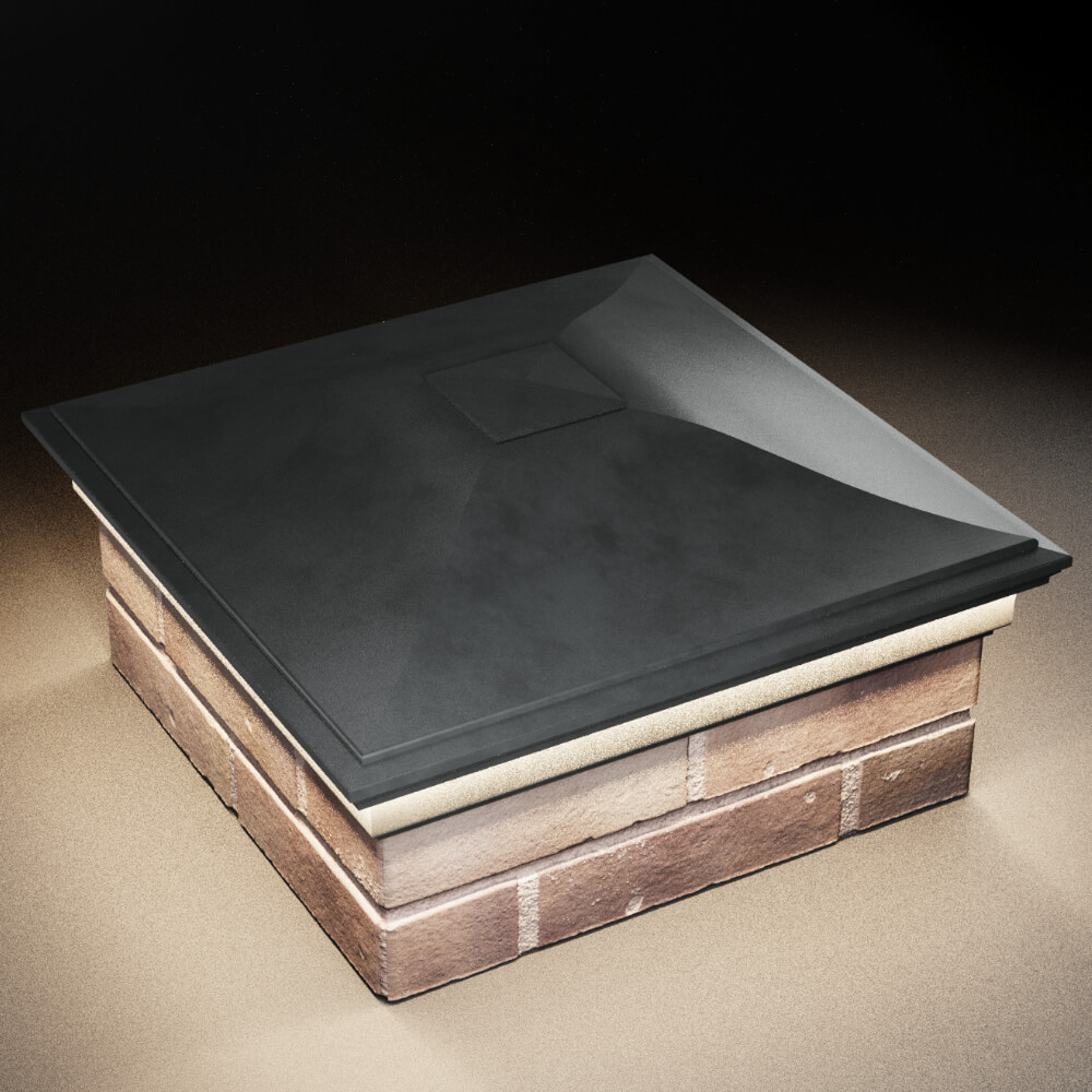 Колпак Zking Монблан Серый на столб 2х2 кирпича (515х515мм) c подсветкой в Клину фото