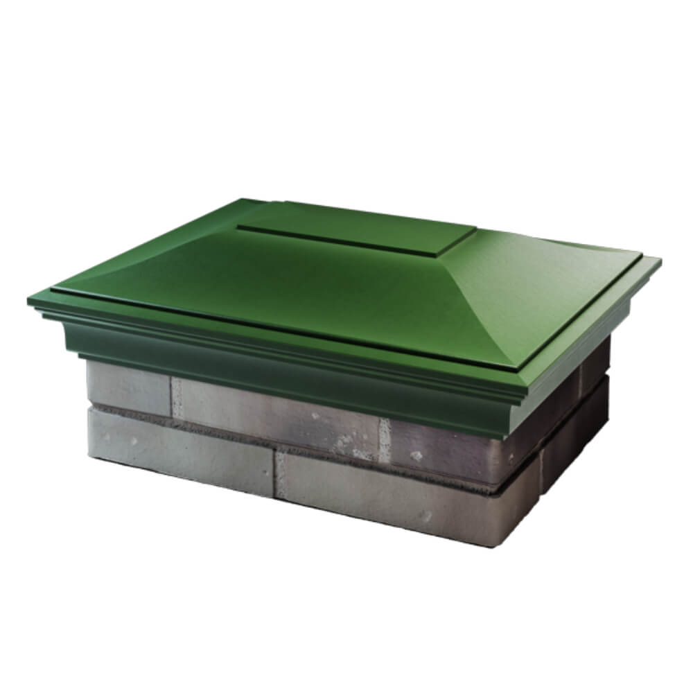 Колпак Zking Монблан Зеленый на столб 2х1.5 кирпича (515х385мм) в Клину фото