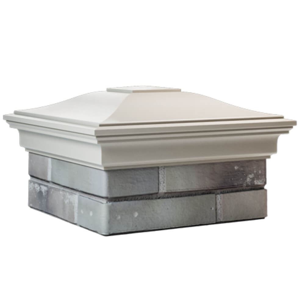 Колпак Zking Монблан Бежевый на столб 1.5х1.5 кирпича (385х385мм) в Клину фото