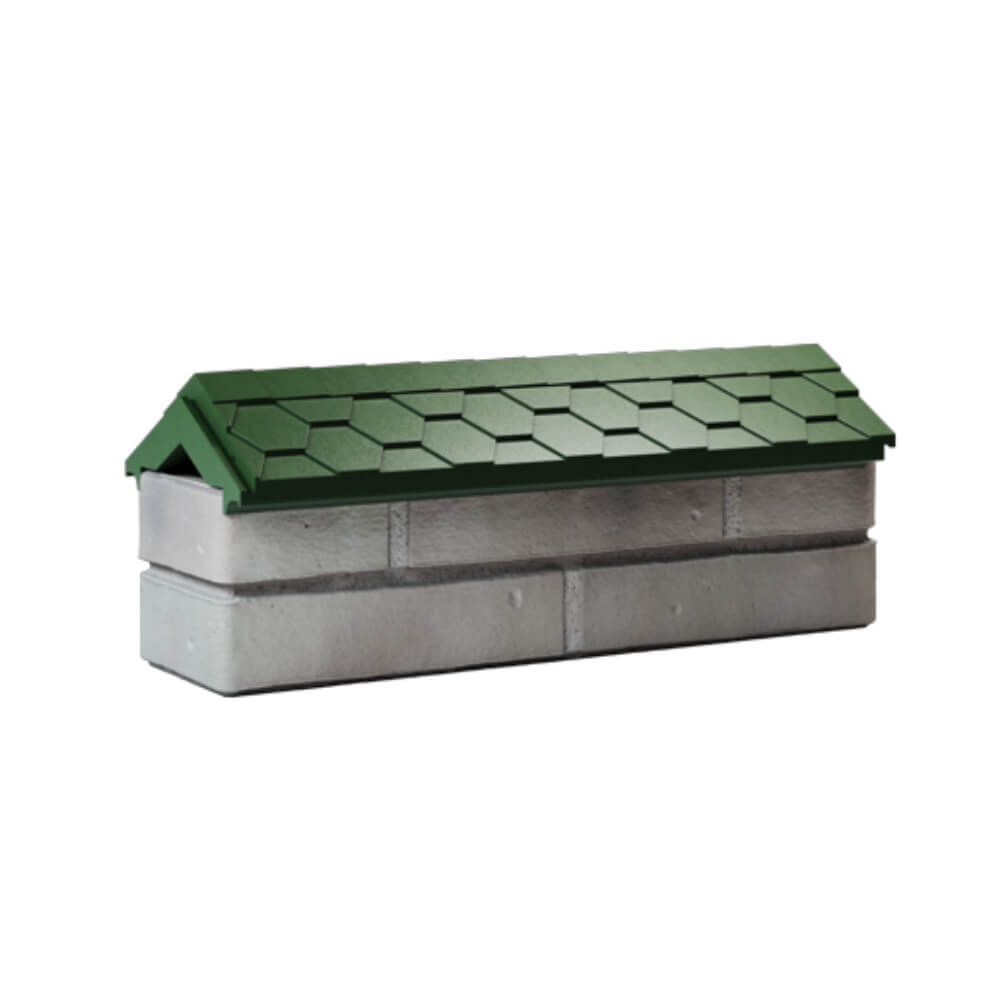 Парапет Zking Эверест Зеленый с посадкой на 0.5 кирпича (130мм) Клин фото