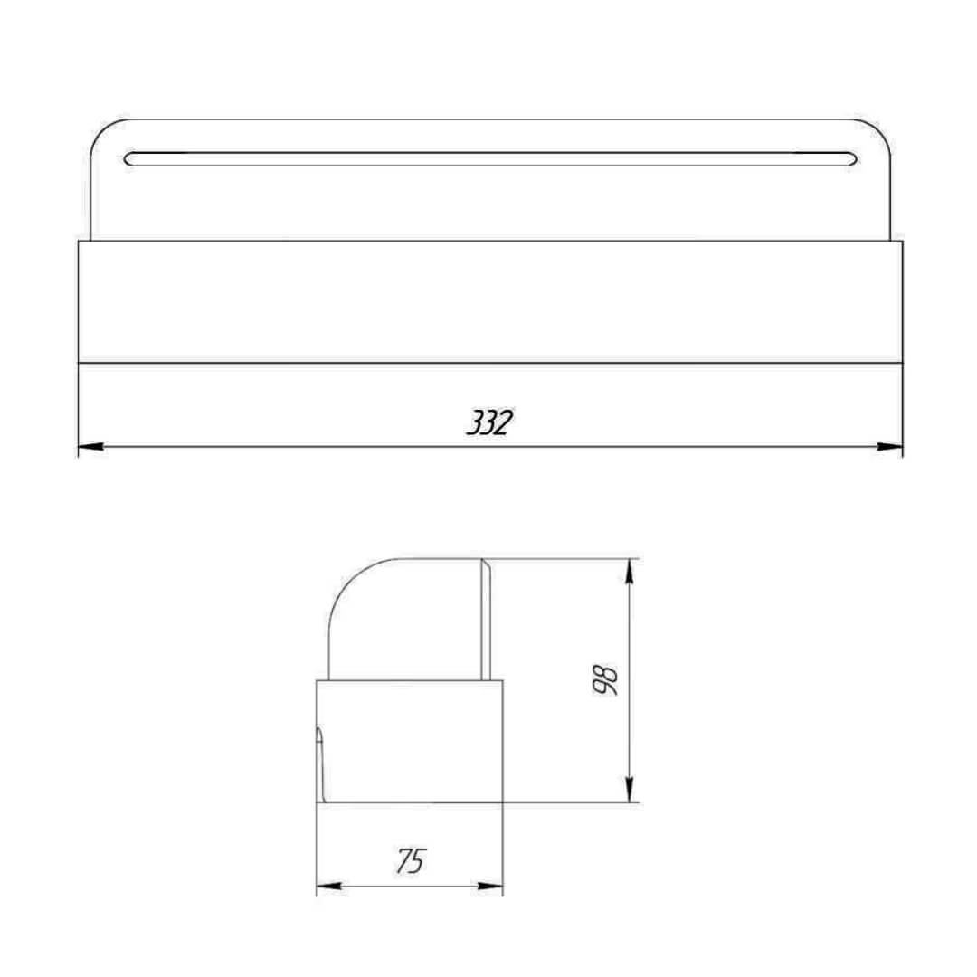 LED Светильник для шаговой плиты STONE Светлая Галька 330х75х98мм в Клину фото