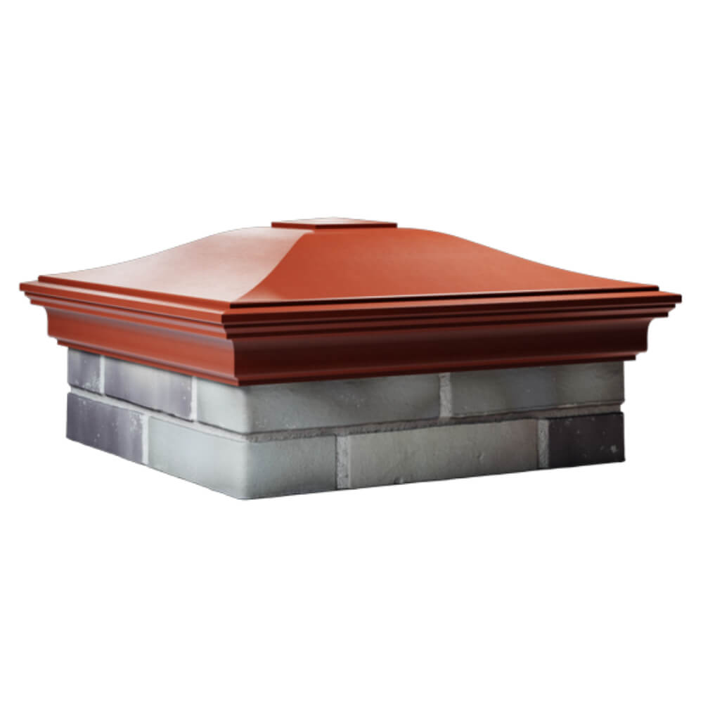 Колпак Zking Монблан Красный на столб 2х2 кирпича (515х515мм) в Клину фото