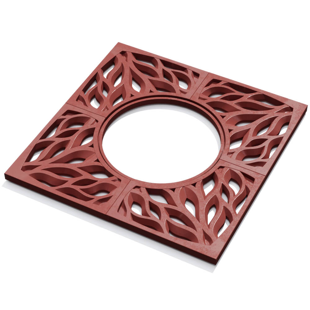 Приствольная решетка для дерева ZKING CRUST 1.2х1.2м Красная в Клину фото