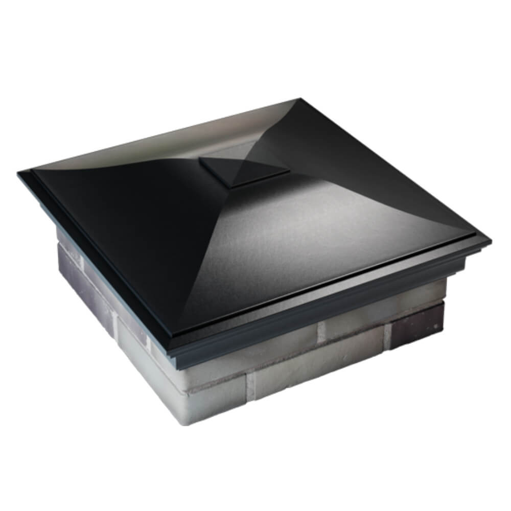 Колпак Zking Монблан Черный на столб 2х2 кирпича (515х515мм) Клин фото