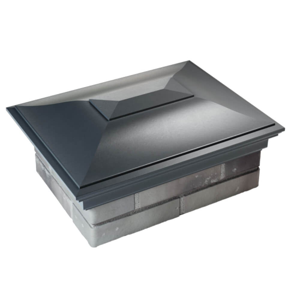 Колпак Zking Монблан Серый на столб 2х1.5 кирпича (515х385мм) Клин фото