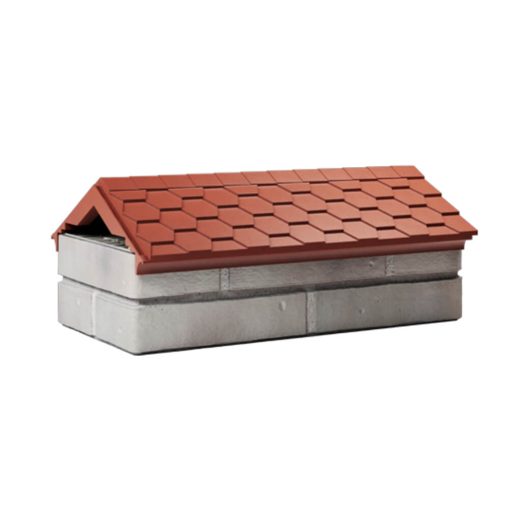 Парапет Zking Эверест Красный с посадкой на 1 кирпич (200/225/255мм) Клин фото