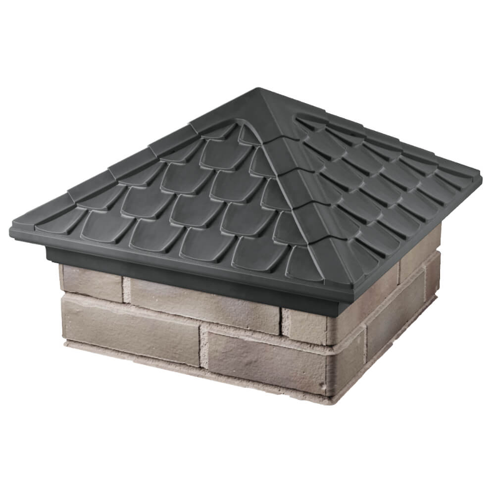 Колпак Zking Эльбрус Серый на столб 1.5х1.5 кирпича (385х385мм) в Клину фото