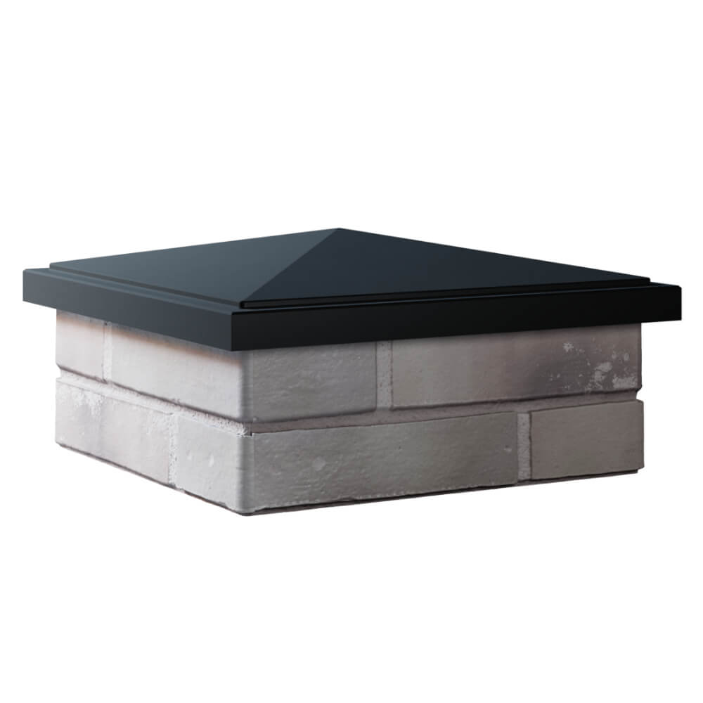 Колпак Zking БонаМоно Черный на столб 1.5х1.5 кирпича (385х385, 400х400мм) в Клину фото