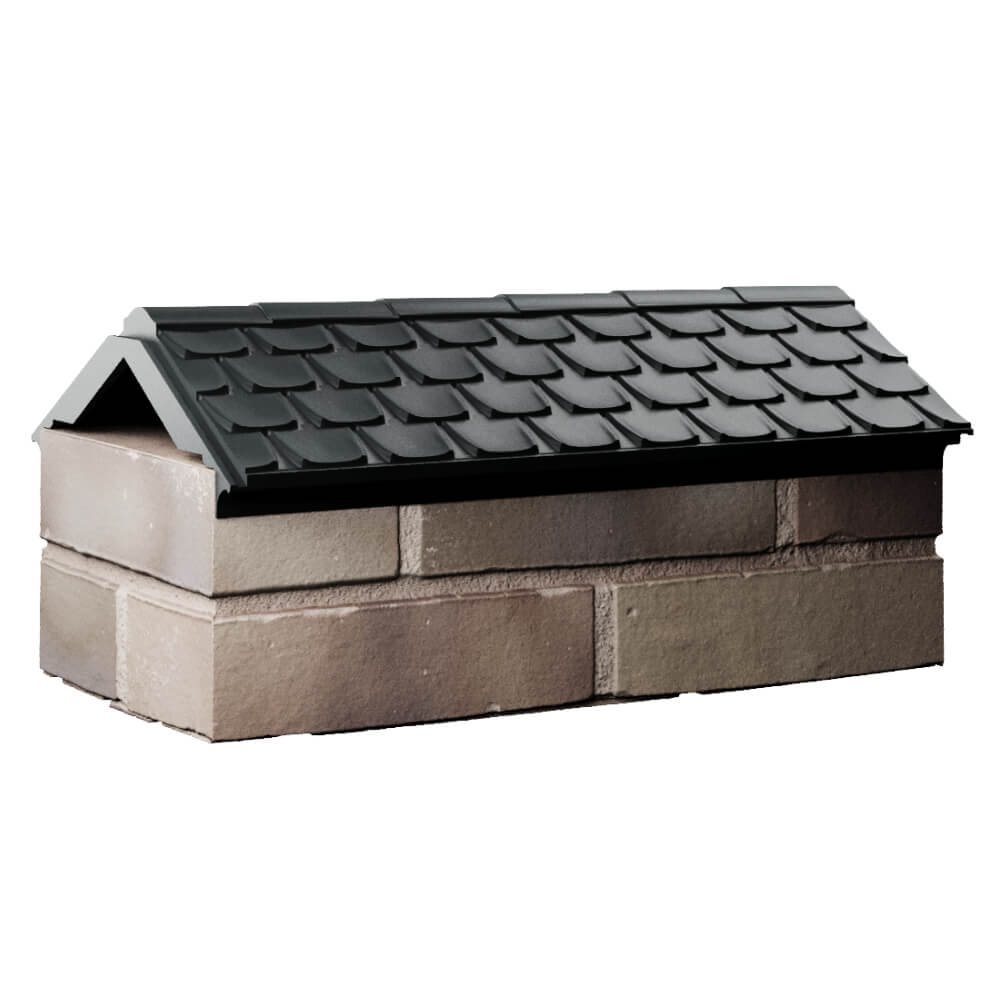 Парапет Zking Эльбрус Черный с посадкой на 1 кирпич (255мм) Клин фото