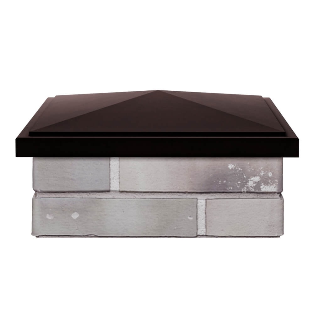 Колпак Zking БонаМоно Коричневый на столб 1.5х1.5 кирпича (385х385, 400х400мм) Клин фото