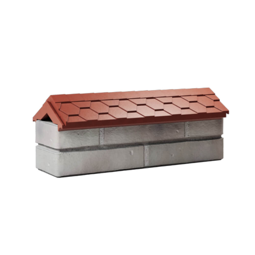 Парапет Zking Эверест Красный с посадкой на 0.5 кирпича (130мм) Клин фото
