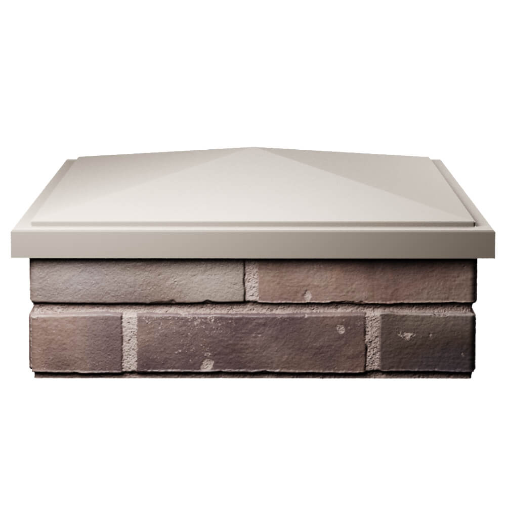 Колпак Zking БонаМоно Бежевый на столб 2х2 кирпича (515х515, 530х530мм) Клин фото