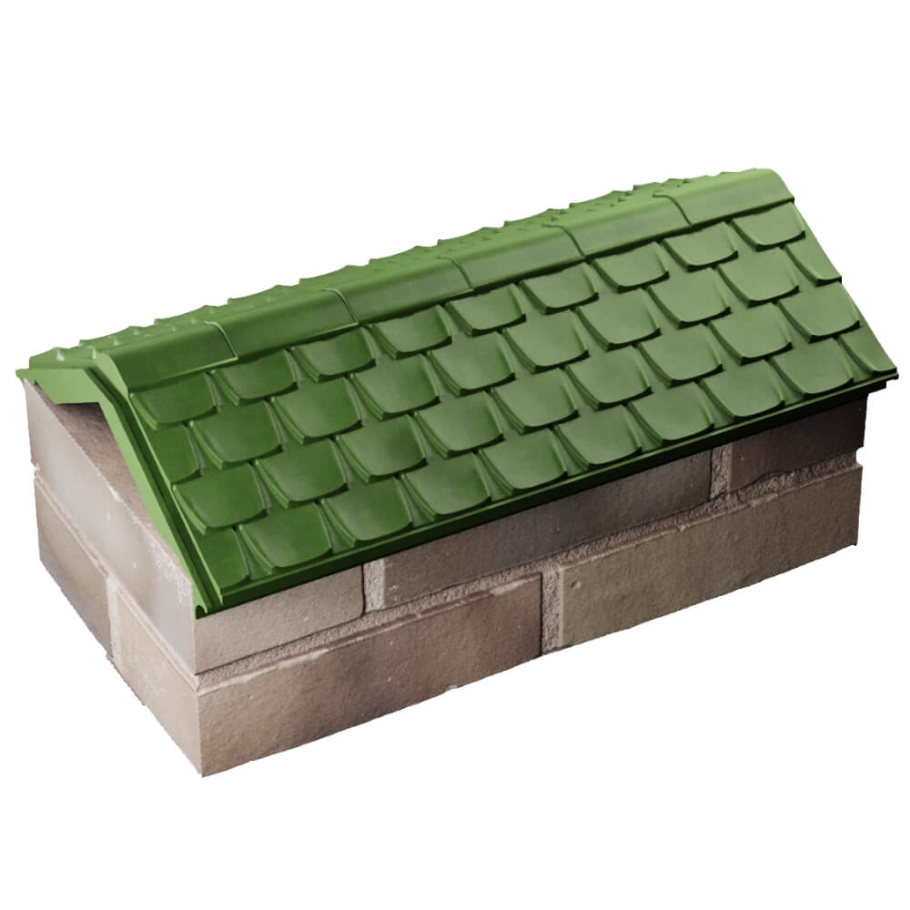 Парапет Zking Эльбрус Зеленый с посадкой на 1 кирпич (255мм) в Клину фото