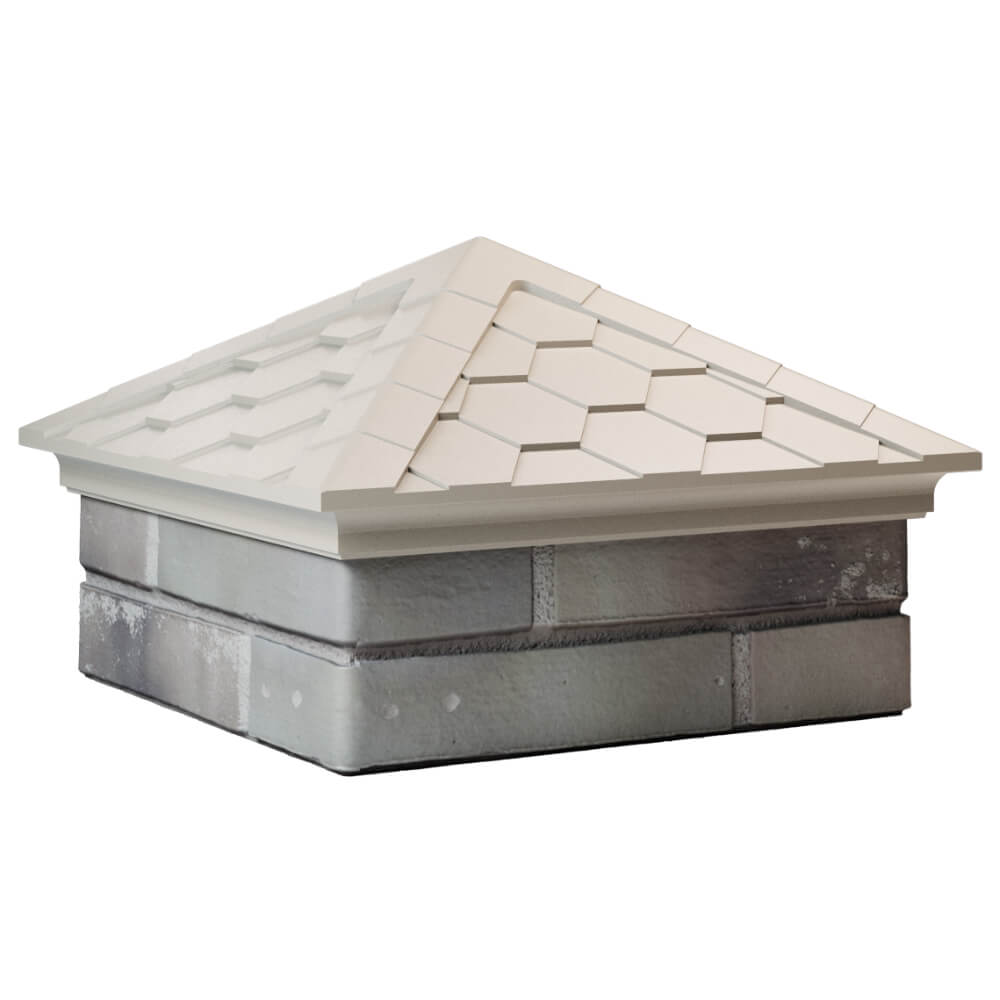 Колпак Zking Эверест Бежевый на столб 1.5х1.5 кирпича (390х390мм) в Клину фото