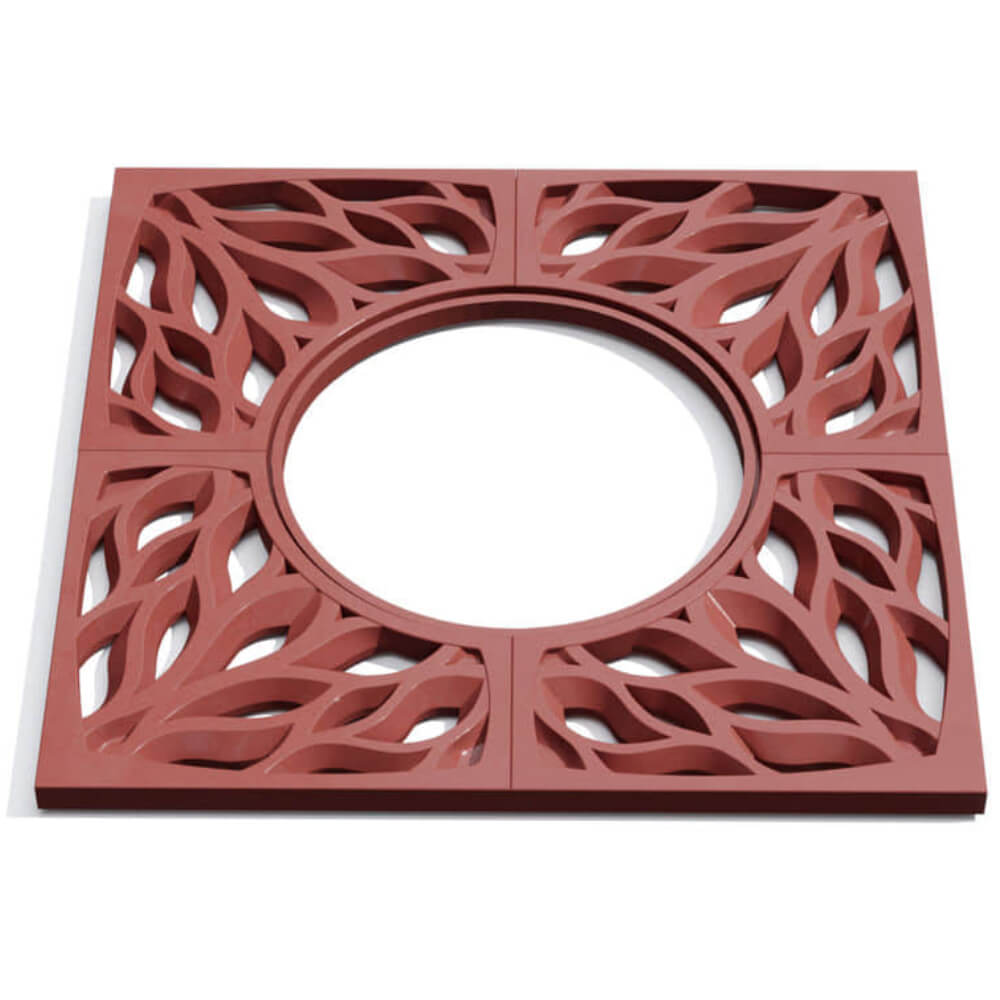 Приствольная решетка для дерева ZKING CRUST 1.2х1.2м Красная Клин фото