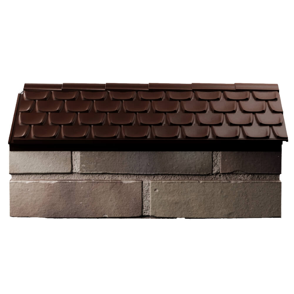 Парапет Zking Эльбрус Коричневый с посадкой на 1 кирпич (255мм) в Клину фото