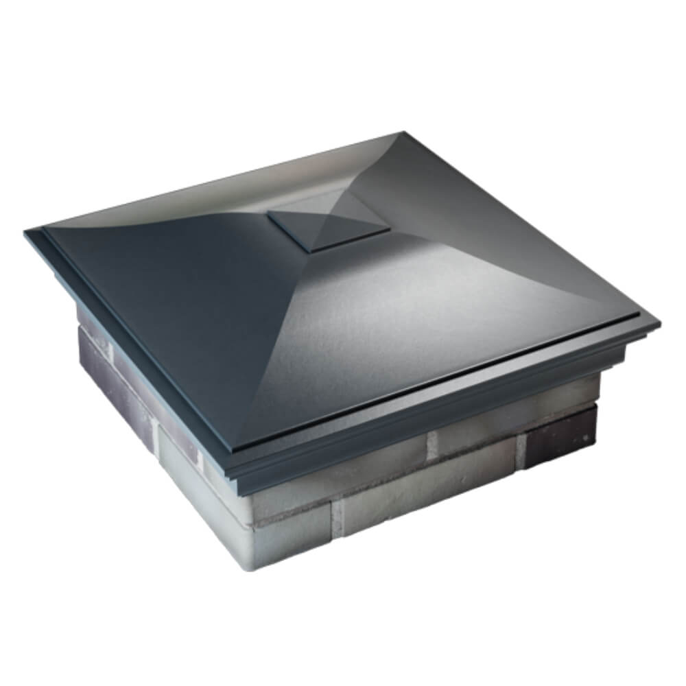 Колпак Zking Монблан Серый на столб 2х2 кирпича (515х515мм) Клин фото