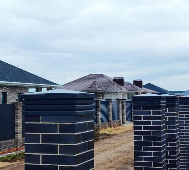 Колпак Zking Бона ХайТек Серый на столб 1.5х1.5 кирпича (385х385мм) в Клину фото