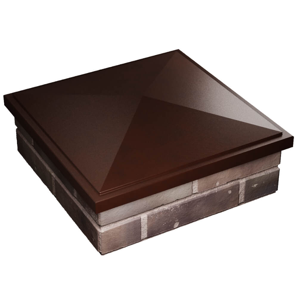 Колпак Zking БонаМоно Коричневый на столб 2х2 кирпича (515х515, 530х530мм) в Клину фото