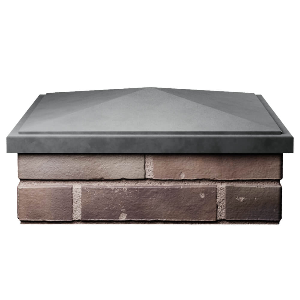 Колпак Zking БонаМоно Серый на столб 2х2 кирпича (515х515, 530х530мм) Клин фото