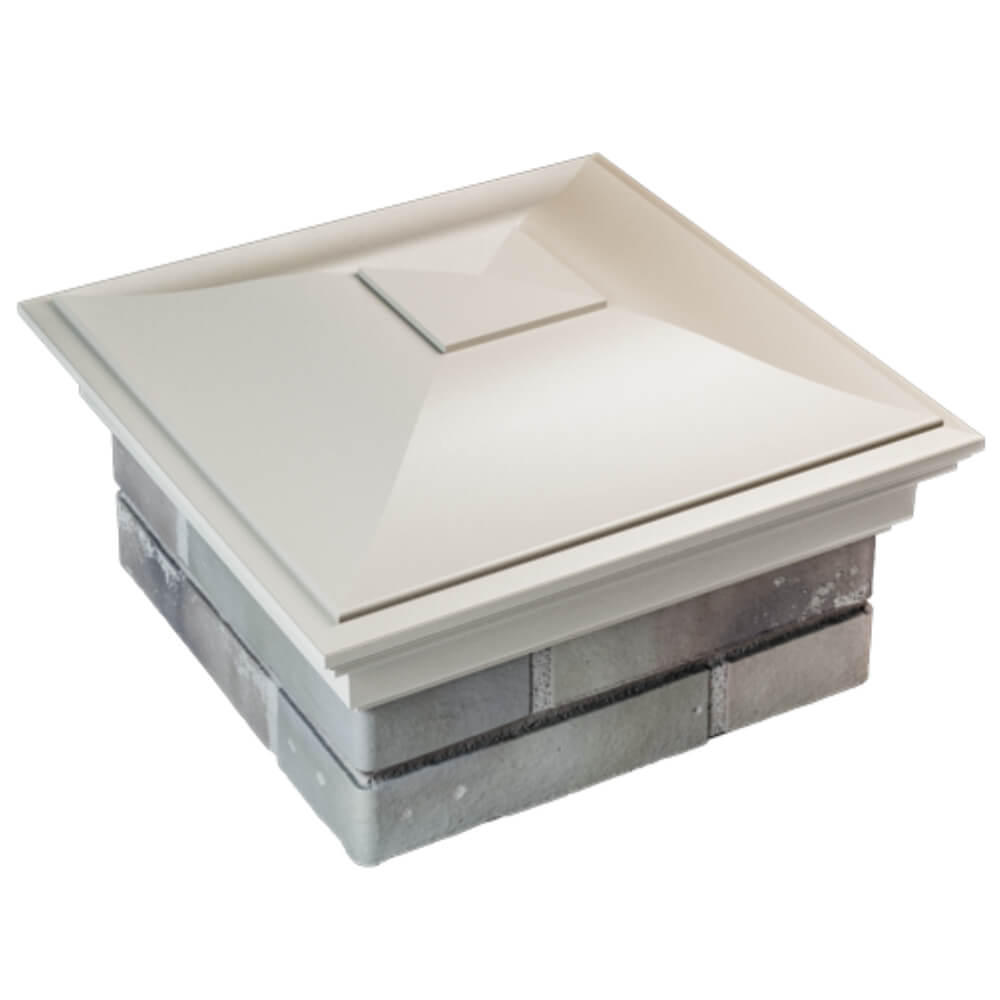 Колпак Zking Монблан Бежевый на столб 1.5х1.5 кирпича (385х385мм) в Клину фото