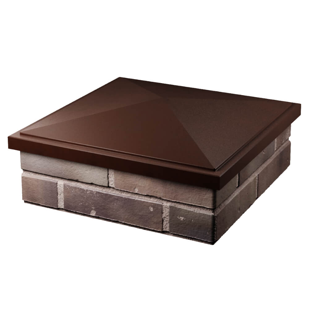 Колпак Zking БонаМоно Коричневый на столб 2х2 кирпича (515х515, 530х530мм) в Клину фото