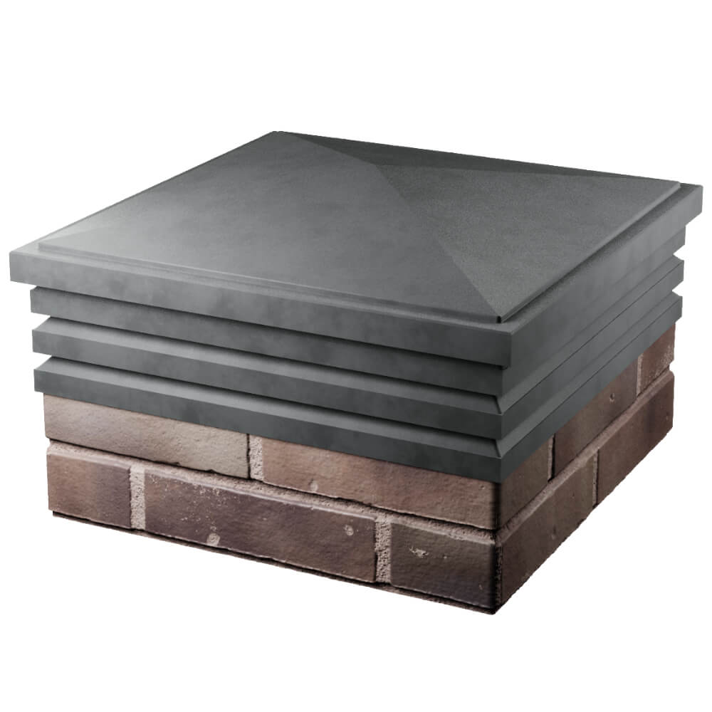 Колпак Zking Бона ХайТек Серый на столб 2х2 кирпича (513х513мм) в Клину фото