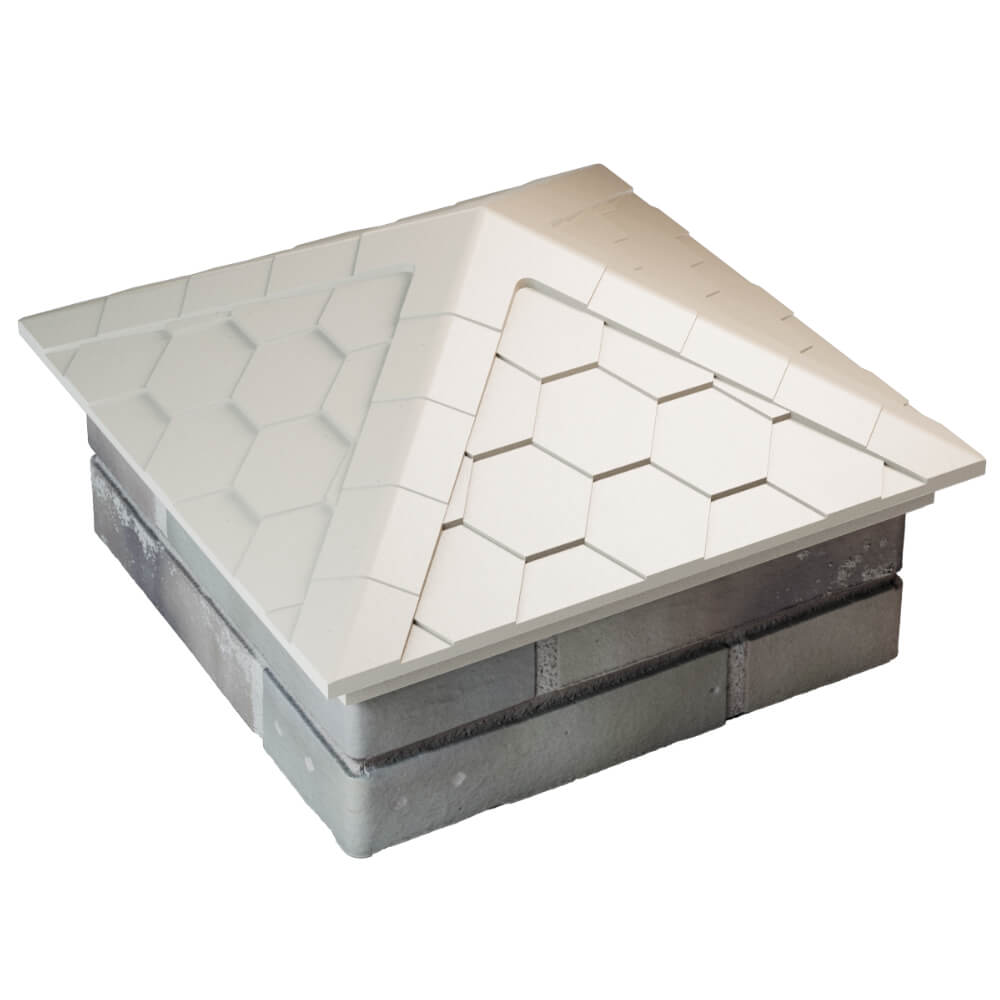 Колпак Zking Эверест Бежевый на столб 1.5х1.5 кирпича (390х390мм) в Клину фото