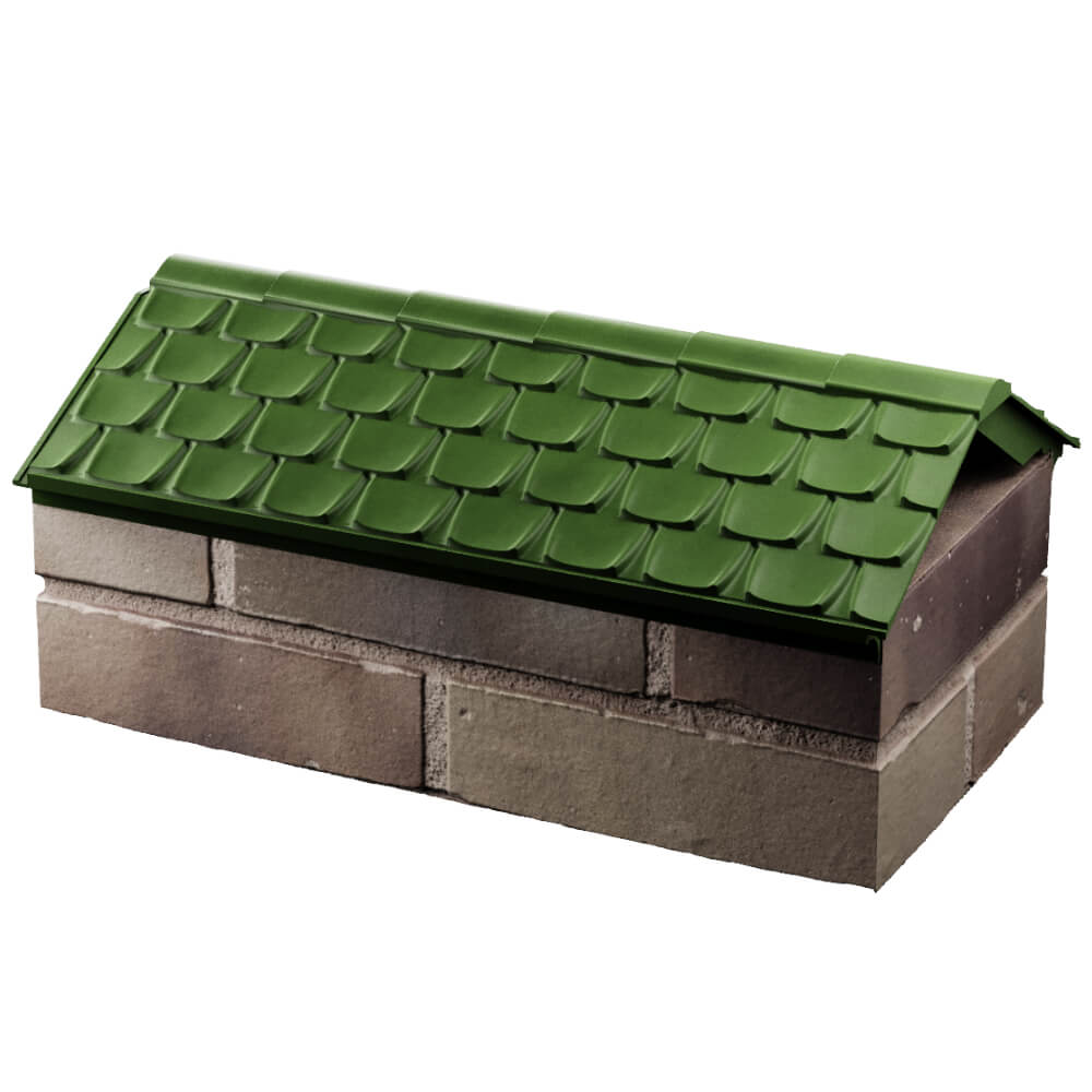 Парапет Zking Эльбрус Зеленый с посадкой на 1 кирпич (255мм) в Клину фото